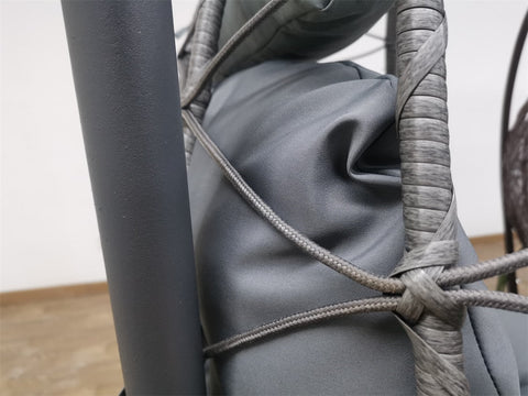 "2-Person Double Egg Swing Chair with Cushions"

"Weather Resistant Outdoor Hanging Egg Chair"

"Double Swing Egg Chair with 550 lbs Stand Support"

"Black and Gray 2-Seater Egg Chair for Patio"

"Indoor Outdoor Egg Swing Chair for Two Adults"