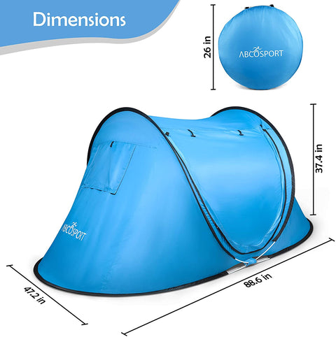 NEW 2 - Person Instant Pop - Up Tent – POP35 - with | Sold by Uncle Wiener's Wholesale