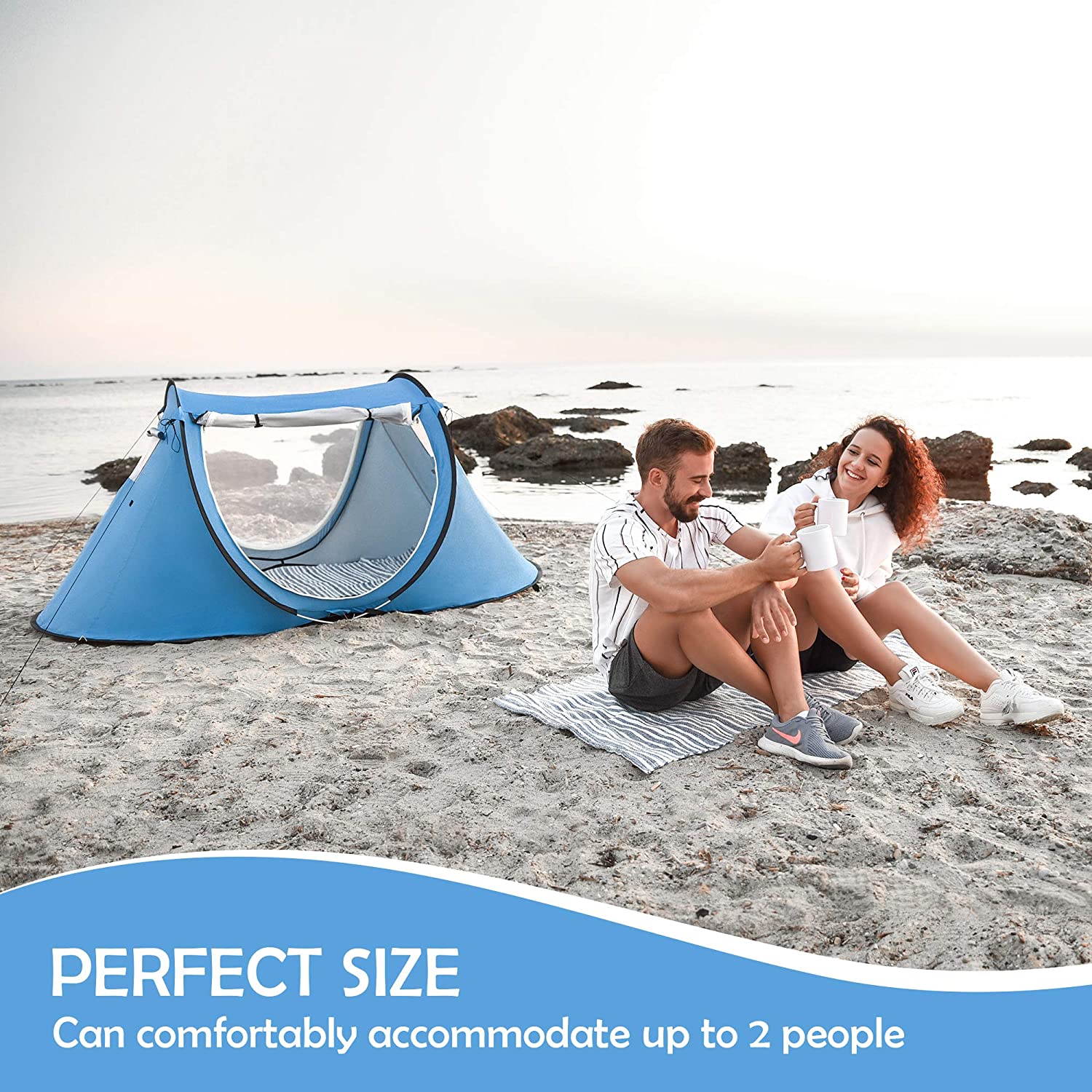 NEW 2 - Person Instant Pop - Up Tent – POP35 - with | Sold by Uncle Wiener's Wholesale
