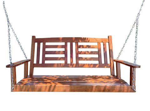 New 2 Person Wooden Patio Swing – Durable Outdoor Relaxation Seat 827216 - with | Sold by Uncle Wiener's Wholesale
