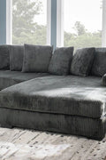 2-Piece Corduroy Sectional Sofa in Dark Gray – Front View

Compact Gray Sectional Sofa with Ribbed Upholstery

Minimalist Living Room Sofa Set – 2-Piece Corduroy

Small Space Sofa with Soft Corduroy Fabric

Modern Two-Piece Sectional in Light Gray Finish