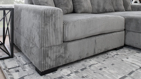 2-Piece Corduroy Sectional Sofa in Dark Gray – Front View

Compact Gray Sectional Sofa with Ribbed Upholstery

Minimalist Living Room Sofa Set – 2-Piece Corduroy

Small Space Sofa with Soft Corduroy Fabric

Modern Two-Piece Sectional in Light Gray Finish