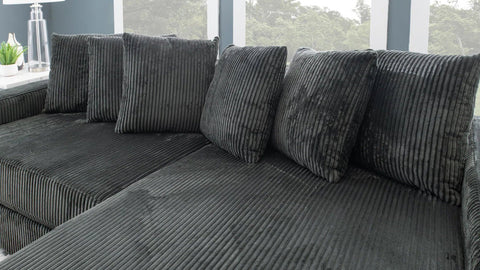 2-Piece Corduroy Sectional Sofa in Dark Gray – Front View

Compact Gray Sectional Sofa with Ribbed Upholstery

Minimalist Living Room Sofa Set – 2-Piece Corduroy

Small Space Sofa with Soft Corduroy Fabric

Modern Two-Piece Sectional in Light Gray Finish