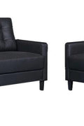 New 2 Piece Sofa Set & Loveseat Couch – Modern Living Room Furniture Combo - with Black 3 Seater | Sold by Uncle Wiener's Wholesale