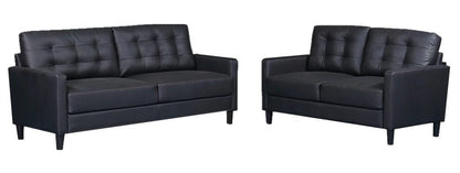 New 2 Piece Sofa Set & Loveseat Couch – Modern Living Room Furniture Combo - with Black 3 Seater | Sold by Uncle Wiener's Wholesale