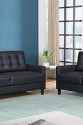 New 2 Piece Sofa Set & Loveseat Couch – Modern Living Room Furniture Combo - with Black Combo | Sold by Uncle Wiener's Wholesale