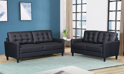 New 2 Piece Sofa Set & Loveseat Couch – Modern Living Room Furniture Combo - with Black Combo | Sold by Uncle Wiener's Wholesale