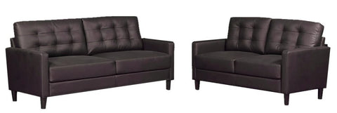 New 2 Piece Sofa Set & Loveseat Couch – Modern Living Room Furniture Combo - with Brown 3 Seater | Sold by Uncle Wiener's Wholesale