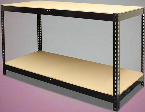 "2 Tier Steel Workbench with Adjustable MDF Shelves for Garage"

"Heavy-Duty Garage Workbench Table for Workshop Storage"

"Durable Steel Frame Workbench with Two Shelves WB12060"