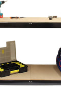 "2 Tier Steel Workbench with Adjustable MDF Shelves for Garage"

"Heavy-Duty Garage Workbench Table for Workshop Storage"

"Durable Steel Frame Workbench with Two Shelves WB12060"