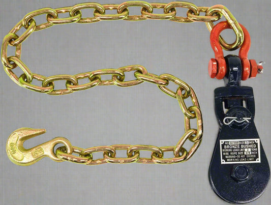 2-ton snatch block with G70 chain and shackle anchor
Heavy-duty towing pulley block with gold chromate chain
Off-road recovery pulley with grab hook and snatch block
Snatch block winch accessory for towing and rigging
Forged steel chain anchor with secure shackle for towing