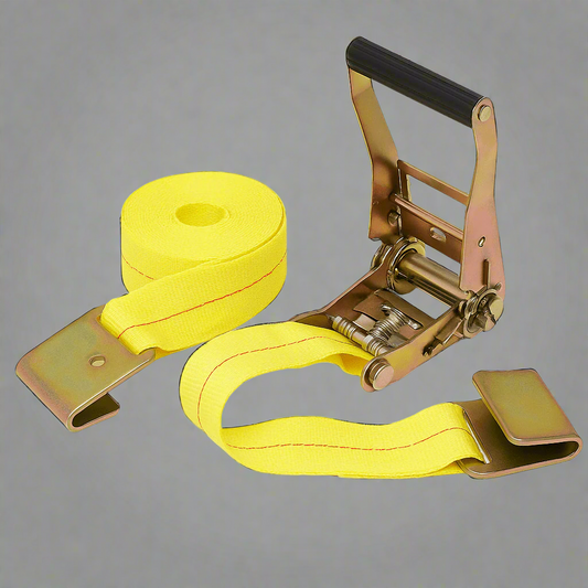 NEW 2" x 20' Flat Hook Cargo Ratchet Strap - with 2" x 20' Flat Hook Strap | Sold by Uncle Wiener's Wholesale