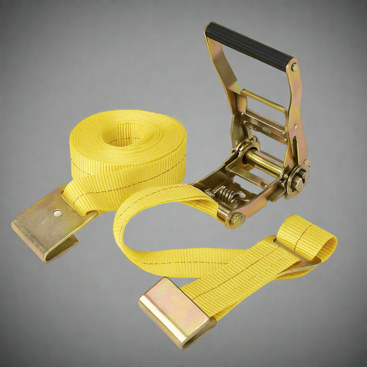 NEW 2" x 27' Flat Hook Ratchet Cargo Strap - with 2" x 27' Ratchet Strap | Sold by Uncle Wiener's Wholesale
