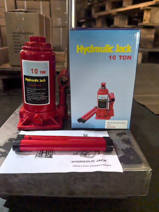 “Heavy-duty hydraulic bottle jack on steel platform”

“30-ton red bottle jack under truck”

“Close-up of 50-ton hydraulic jack with safety pin handle”