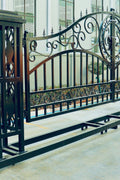 20ft dual swing black metal farm gate for driveway entry

weather-resistant steel driveway gate installed on a farm

heavy-duty driveway gate with powder-coated finish

Metal entrance gate kit with mounting hardware included

black steel gate for rural property or acreage driveway