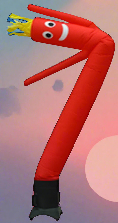 20 FT Inflatable Sky Dancer with Blower – Wacky Waving Man for Outdoor Advertising Colorful inflatable air tube man in red, green, and blue with 18” blower base