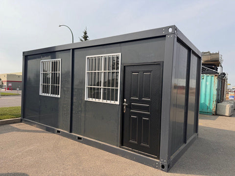 NEW 20 ft x 10 ft Insulated Office Container 434281C - with | Sold by Uncle Wiener's Wholesale