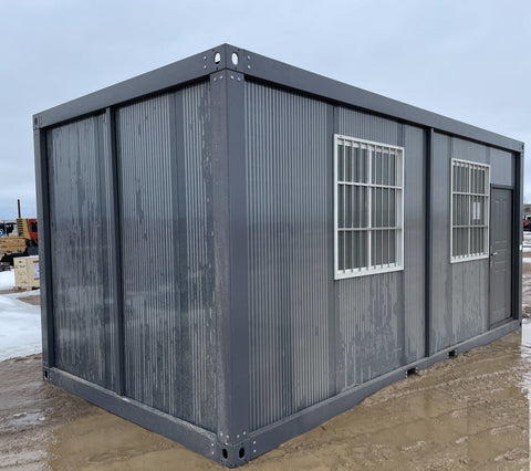 NEW 20 ft x 10 ft Insulated Office Container 434281C - with | Sold by Uncle Wiener's Wholesale