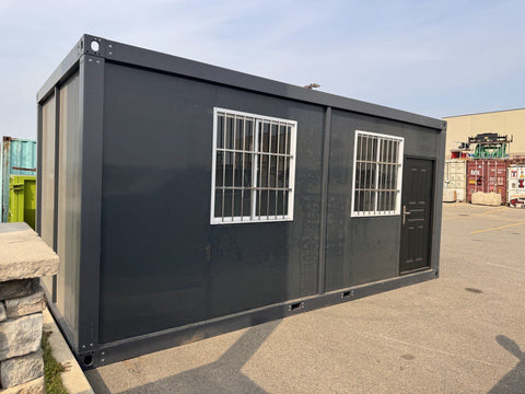 NEW 20 ft x 10 ft Insulated Office Container 434281C - with | Sold by Uncle Wiener's Wholesale
