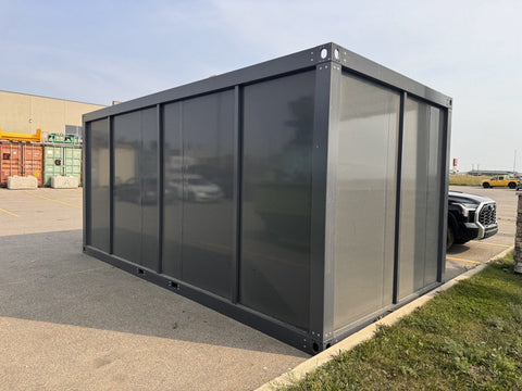 NEW 20 ft x 10 ft Insulated Office Container 434281C - with | Sold by Uncle Wiener's Wholesale