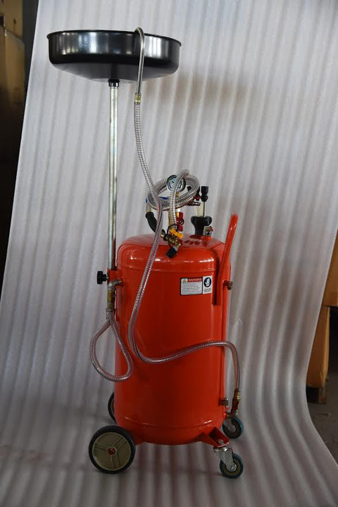 New 20 Gallon Portable Waste Oil Drain – Mobile Oil Drain Tank with Drain Valve & Wheels OP20XR - with | Sold by Uncle Wiener's Wholesale