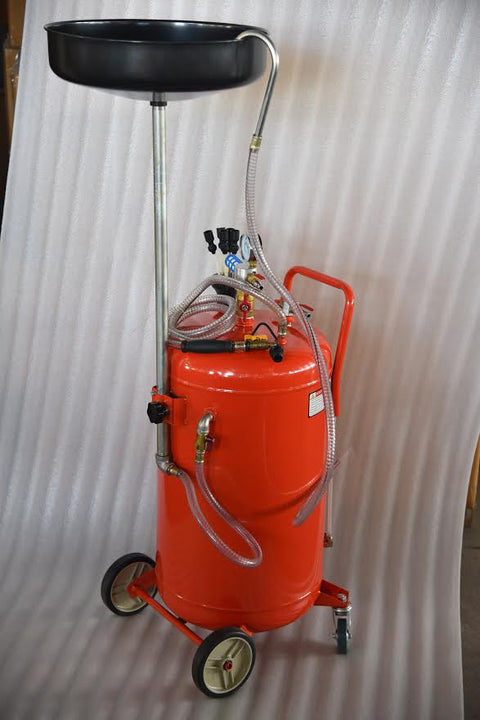 New 20 Gallon Portable Waste Oil Drain – Mobile Oil Drain Tank with Drain Valve & Wheels OP20XR - with | Sold by Uncle Wiener's Wholesale