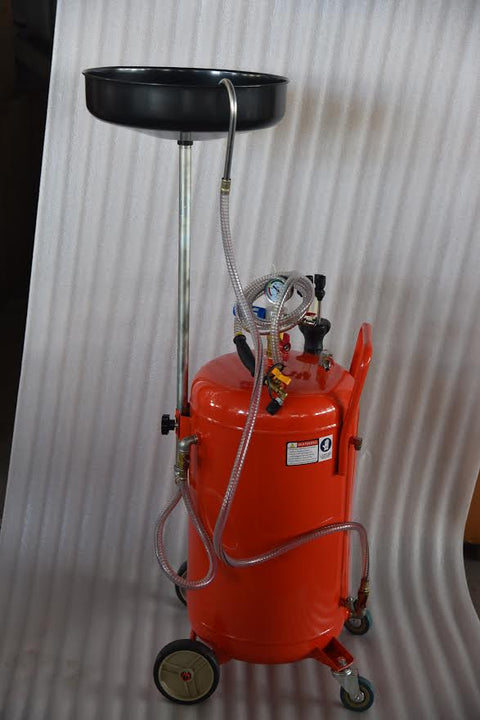 New 20 Gallon Portable Waste Oil Drain – Mobile Oil Drain Tank with Drain Valve & Wheels OP20XR - with | Sold by Uncle Wiener's Wholesale