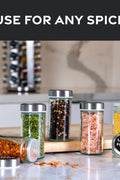 "20 Jar Rotating Stainless Steel Spice Rack with Pre-Filled Jars – Front View"

"Organize Spices Easily with 20 Jar Stainless Steel Carousel Rack"

"Compact Rotating Spice Rack Organizer with Labeled Glass Jars"

"Modern Stainless Steel Kitchen Spice Storage – 20 Jar Set"

