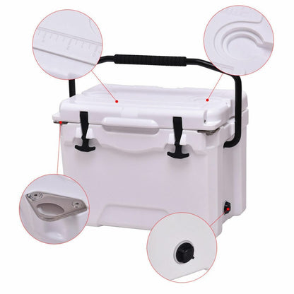 New 20 - Quart Lockable Ice Chest Cooler – Heavy - Duty with Handle for Camping, Fishing & Outdoors 8184351 - with | Sold by Uncle Wiener's Wholesale