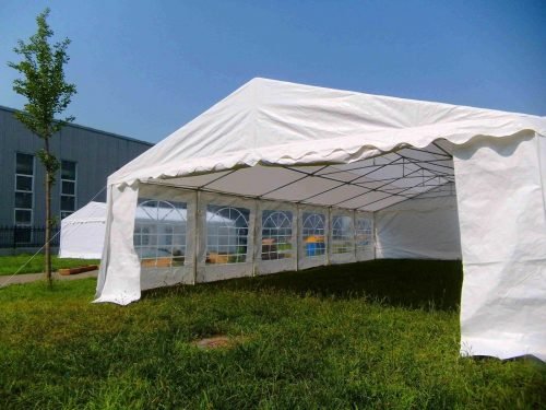 20 FT wide outdoor party tent set up for event
Heavy-duty event tent with PVC walls
Outdoor canopy shelter for weddings and festivals
20 ft white party tent with windows
Commercial-grade PE fabric party tent