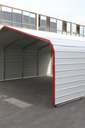 20x20 FT Metal Carport Garage Shed Front View

20x30 FT Heavy Duty Enclosed Metal Carport

12x40 FT Metal Storage Building for Farm and Vehicles

Reinforced Metal Garage Shed with Vertical Roof Panels