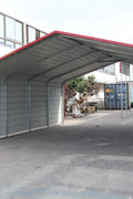 20x20 FT Metal Carport Garage Shed Front View

20x30 FT Heavy Duty Enclosed Metal Carport

12x40 FT Metal Storage Building for Farm and Vehicles

Reinforced Metal Garage Shed with Vertical Roof Panels