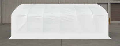 20x30 straight wall peak ceiling shelter with PVC cover – front view
Inside view of industrial-grade PVC storage shelter with steel frame
Roll-up zippered door on heavy-duty 20x30 equipment storage shelter
Installation-ready white PVC storage building for commercial use