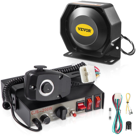 New 200W Emergency Siren System Bundle ��� 8 - Tone Warning PA & Microphone 628526 - with | Sold by Uncle Wiener's Who
