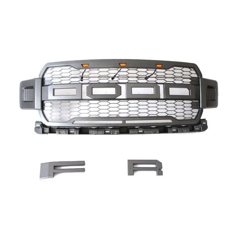 NEW 2018 - 2020 Ford F - 150 Raptor Style Grill w/ LED Lights FD001G - with | Sold by Uncle Wiener's Wholesale