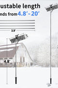 New 20FT Telescopic Aluminum Roof Snow Rake – Lightweight Snow Removal Shovel with Blade S1164 - with | Sold by Uncle Wiener's Wholesale