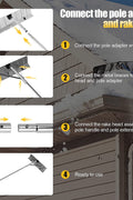 New 20FT Telescopic Aluminum Roof Snow Rake – Lightweight Snow Removal Shovel with Blade S1164 - with | Sold by Uncle Wiener's Wholesale