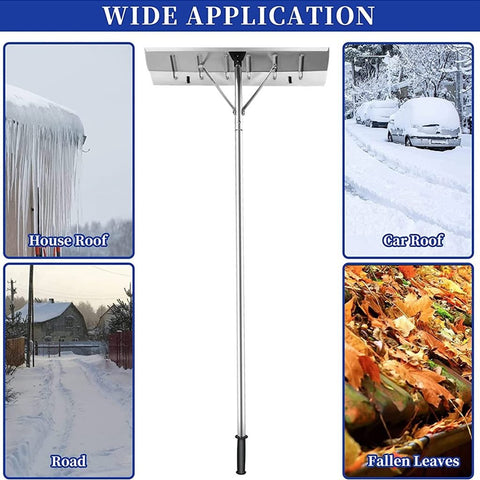 New 20FT Telescopic Aluminum Roof Snow Rake – Lightweight Snow Removal Shovel with Blade S1164 - with | Sold by Uncle Wiener's Wholesale