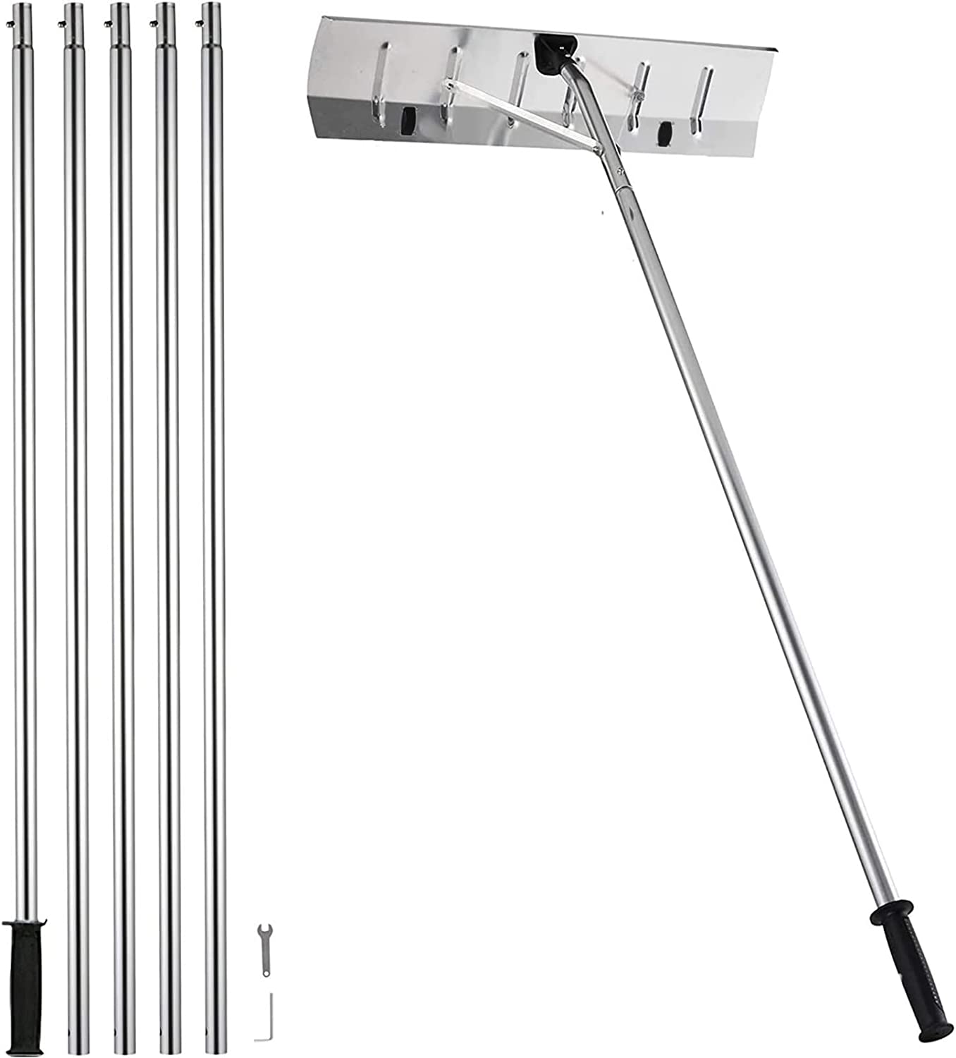 New 20FT Telescopic Aluminum Roof Snow Rake – Lightweight Snow Removal Shovel with Blade S1164 - with | Sold by Uncle Wiener's Wholesale