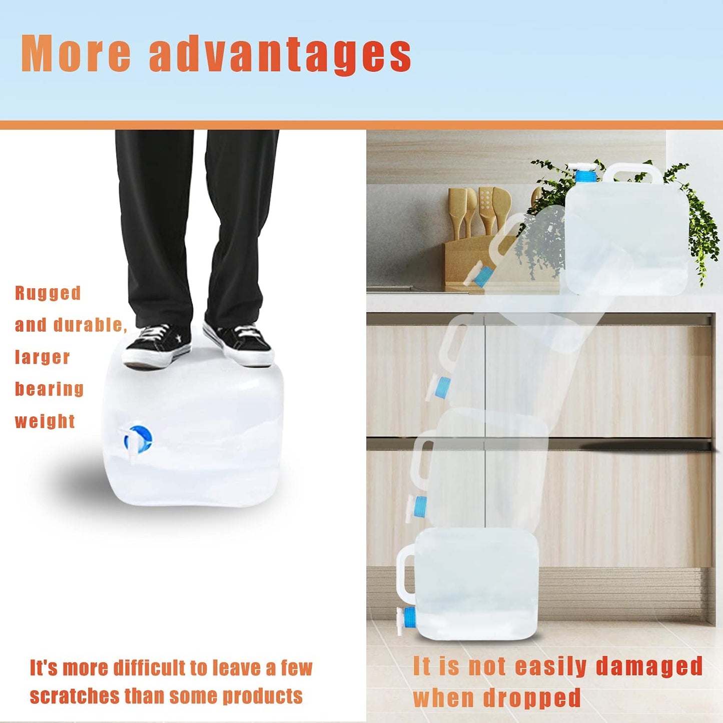 NEW 20L Portable Collapsible Water Container S3096 – BPA - Free Emergency & Outdoor Water Storage - with | Sold by Uncle Wiener's Wholesale
