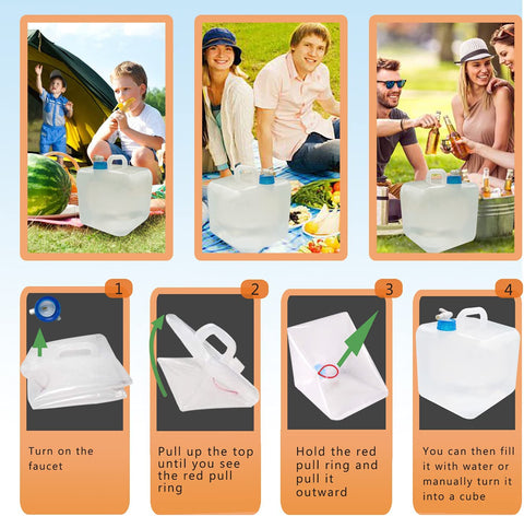 NEW 20L Portable Collapsible Water Container S3096 – BPA - Free Emergency & Outdoor Water Storage - with | Sold by Uncle Wiener's Wholesale
