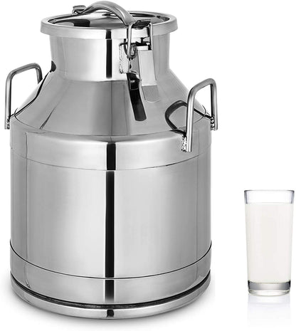 New 20L Stainless Steel Milk Can & Wine Pail – Food - Grade Storage Container NNTL20L - with | Sold by Uncle Wiener's Wholesale