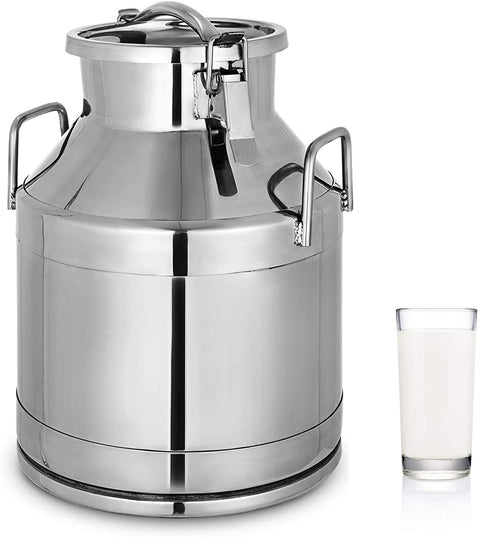New 20L Stainless Steel Milk Can & Wine Pail – Food - Grade Storage Container NNTL20L - with | Sold by Uncle Wiener's Wholesale