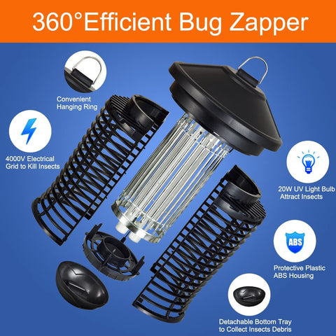 New 20W Electric Bug Zapper with Light Sensor – Indoor/Outdoor Insect Killer Lamp LT8071 - with | Sold by Uncle Wiener's Wholesale