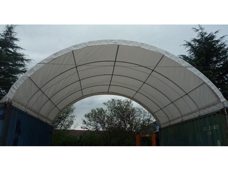 Heavy-duty truss fabric storage buildings – 20x20, 20x40, 40x40 sizes – container shelter with galvanized steel frame and PE cover