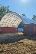 Heavy-duty truss fabric storage buildings – 20x20, 20x40, 40x40 sizes – container shelter with galvanized steel frame and PE cover