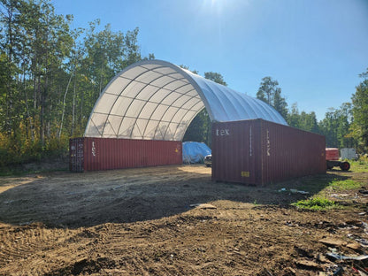 Heavy-duty truss fabric storage buildings – 20x20, 20x40, 40x40 sizes – container shelter with galvanized steel frame and PE cover