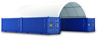 Heavy-duty truss fabric storage buildings – 20x20, 20x40, 40x40 sizes – container shelter with galvanized steel frame and PE cover
