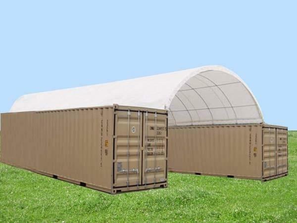 Heavy-duty truss fabric storage buildings – 20x20, 20x40, 40x40 sizes – container shelter with galvanized steel frame and PE cover