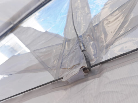 New 20x40 PVC Commercial Grade Transparent Party Tent with Ground Bar – 0W2040 - with | Sold by Uncle Wiener's Wholesale